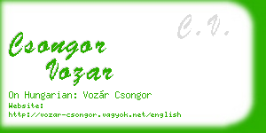 csongor vozar business card